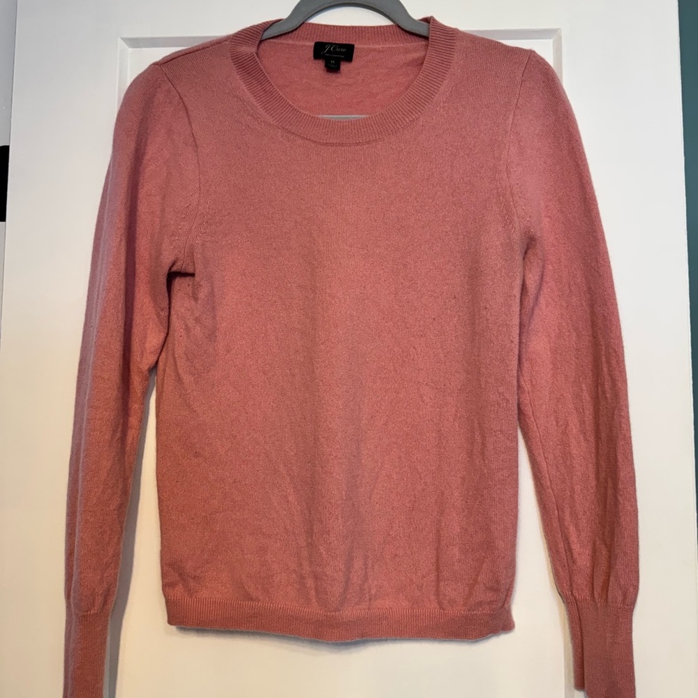 J. Crew Dusty Rose Crew Neck Sweater
